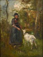 Anton Mauve (1838-1880) - Goat herder, Antiek en Kunst