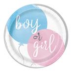 Gender Reveal Borden 23cm 8st, Hobby en Vrije tijd, Verzenden, Nieuw