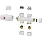 Riko Set Theromstatisch Onderblok Recht Glans Wit, Doe-het-zelf en Verbouw, Verwarming en Radiatoren, Ophalen of Verzenden, Nieuw