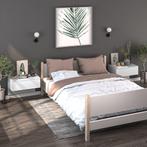 vidaXL Nachtkastjes 2 st wandgemonteerd hoogglans wit, Huis en Inrichting, Minder dan 45 cm, Verzenden, Nieuw, Minder dan 55 cm
