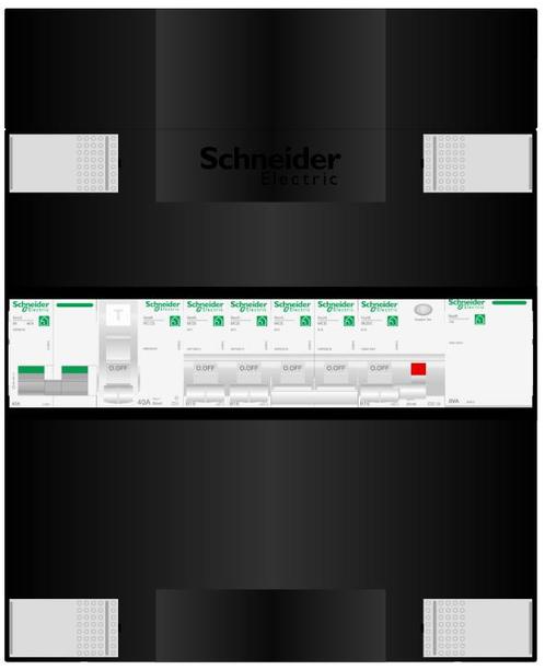 Schneider groepenkast 1 fase met 2 groepen + fornuisgroep,, Doe-het-zelf en Verbouw, Elektra en Kabels, Nieuw, Ophalen of Verzenden