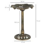 TRUUSK Vogeldrinkbak Met Standaard 71cm Vogelbad Vogelbak Vo, Verzenden, Nieuw