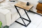 industrieele bijzettafel BUTLER 30cm naturel mangohout, Ophalen of Verzenden, Nieuw