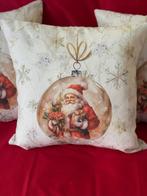 Kerstkussens voor decoratie met kerstman en lurex draad -, Diversen, Kerst, Nieuw