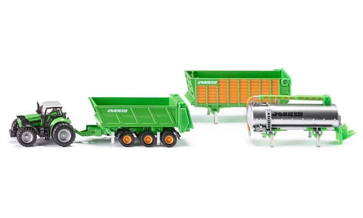 Siku Deutz tractor met Joskin set 1:87, Kinderen en Baby's, Speelgoed | Overig, Ophalen of Verzenden