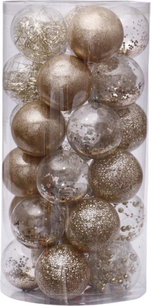2dekans | Deluxe Kerstballenset – 50 stuks - Ø 6 cm – Goud –, Diversen, Kerst, Zo goed als nieuw, Ophalen of Verzenden