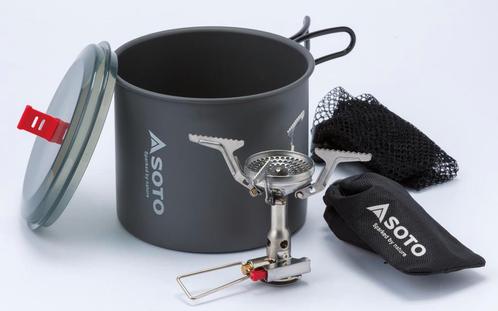 Soto Outdoors Amicus Gasbrander piezo + New River Pot Pan, Caravans en Kamperen, Kampeeraccessoires, Nieuw, Verzenden