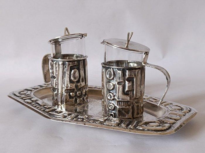 Belloso - Olie-en-azijnstelletje - Messing, Brons,, Antiek en Kunst, Curiosa en Brocante