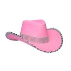 Roze Cowboyhoed Glitters, Hobby en Vrije tijd, Feestartikelen, Nieuw, Verzenden
