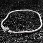 Pandora armband; Zilver; Snake Chain | 20 cm, Gebruikt, Ophalen of Verzenden, Zilver, Overige kleuren