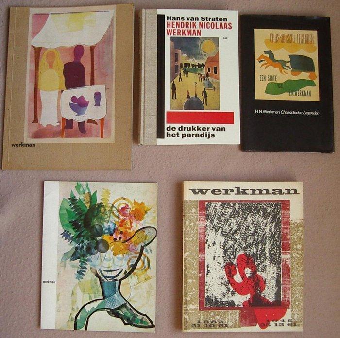 H.N. Werkman - Lot met 5 uitgaven - 1949-1995, Antiek en Kunst, Antiek | Boeken en Bijbels