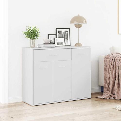 vidaXL Dressoir 88x30x70 cm bewerkt hout wit, Huis en Inrichting, Kasten | Dressoirs, 25 tot 50 cm, Nieuw, 50 tot 100 cm, Overige houtsoorten
