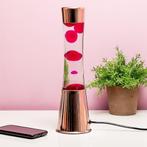 Lavalamp koper met roze lava, Verzenden, Nieuw