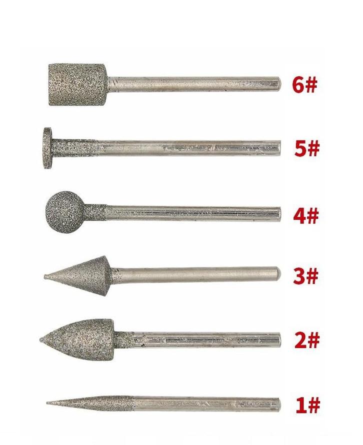 Fijnfrezen, set van 6 stuks, 3.0 mm schacht, Doe-het-zelf en Verbouw, Gereedschap | Handgereedschap, Nieuw, Ophalen of Verzenden