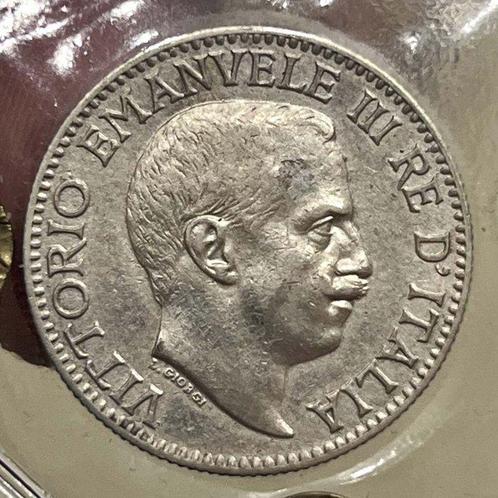 Italië, Koninkrijk Vittorio Emanuele III. 1/2 Rupia 1910, Postzegels en Munten, Munten | Europa | Niet-Euromunten