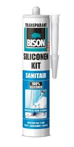 Bison siliconenkit - sanitair Transparant - 310ml, Nieuw, Verzenden