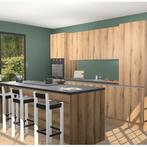 Gouden eiken greeploze keuken Kabul 19051, Verzenden, Nieuw