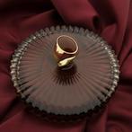 Gouden heren ring met sarder (vintage, heren sieraden), Goud, 20 of groter, Met edelsteen, Gebruikt
