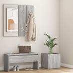 vidaXL Garderobe set bewerkt hout grijs sonoma eikenkleurig, Verzenden, Nieuw