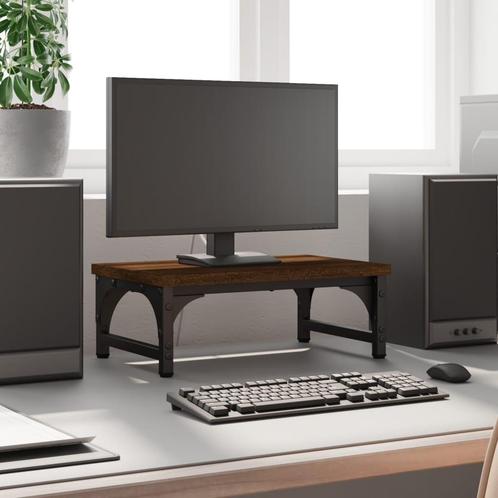 vidaXL Monitorstandaard 37x23x14 cm bewerkt hout bruin, Computers en Software, Overige Computers en Software, Nieuw, Verzenden