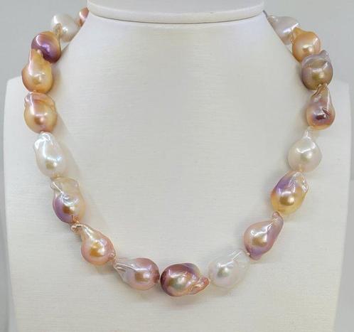 Halsketting Grote 13x14 mm Barok Edison zoetwaterparels, Sieraden, Tassen en Uiterlijk, Kettingen