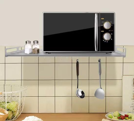 RVS Wandrek Magnetron en Oven met 12 Haken – 60 cm, Huis en Inrichting, Keuken | Keukenelementen, Nieuw, Verzenden