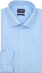 Olymp Luxor Overhemd Print Logo Blauw maat 40 Heren, Kleding | Heren, Overhemden, Verzenden, Nieuw, OLYMP