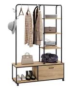 Kledingrek met Kapstokhaken, Planken enKast op Wieltjes 160, Kleding | Dames, Kledingrekken, Verzenden, Nieuw