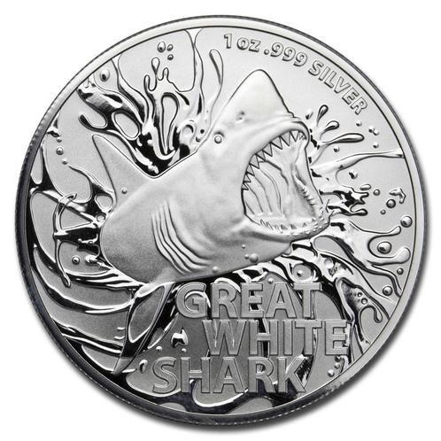 Most Dangerous - Great White Shark - 1 oz 2021, Postzegels en Munten, Munten | Oceanië, Losse munt, Zilver, Verzenden