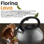 Florina Lava fluitketel RVS zwart / grijs 2.5 Liter - ook, Ophalen of Verzenden, Nieuw