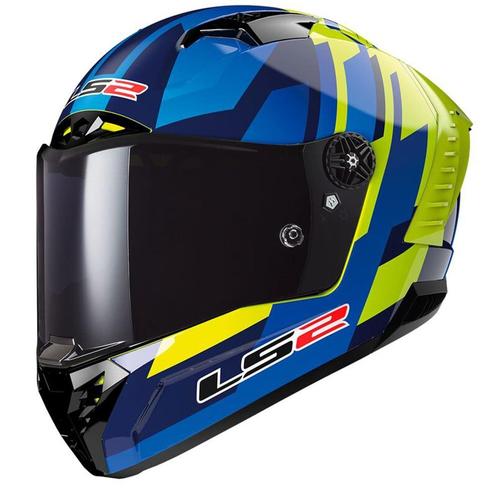 LS2 FF805 Thunder Carbon Gas Blauw Fluo Geel Integraalhelm, Motoren, Kleding | Motorhelmen, Integraalhelm, Heren, XXL, Nieuw met kaartje