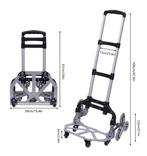 Opvouwbare Aluminium Steekwagen met Trapklimwielen – Verstel, Verzenden, Nieuw