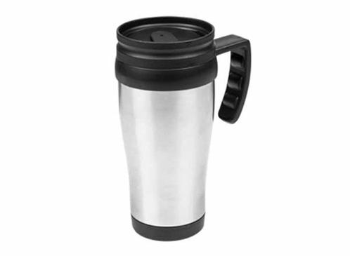 HI RVS Autobeker - 450 ml - Dubbelwandige Thermobeker, Huis en Inrichting, Keuken | Keukenbenodigdheden, Nieuw, Verzenden