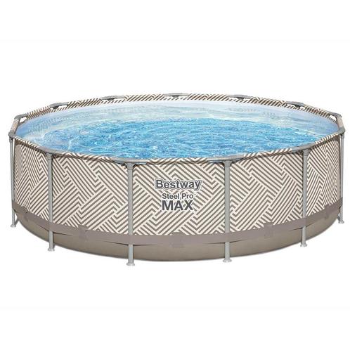 Bestway frame zwembad steel pro max set rond 396 cm met, Tuin en Terras, Zwembaden, Verzenden