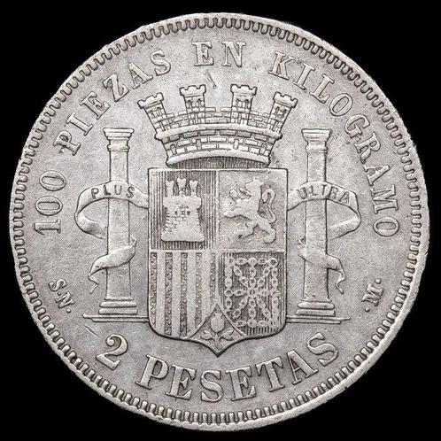 Spanje. 2 Pesetas 1869 - Madrid (Zonder Minimumprijs), Postzegels en Munten, Munten | Europa | Niet-Euromunten