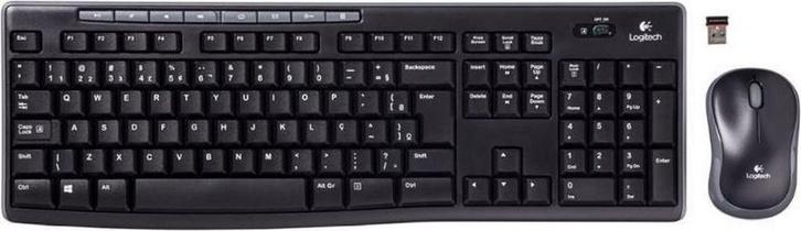 Logitech MK270 - Draadloos Toetsenbord en Muis - Qwerty, Computers en Software, Toetsenborden, Verzenden