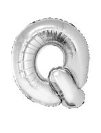 Folieballon Zilver Letter Q Groot, Hobby en Vrije tijd, Ophalen of Verzenden, Nieuw