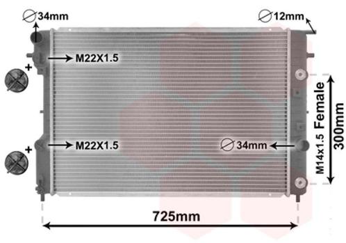 RADIATOR VOOR OPEL OMEGA B 1994-1999 52463046, Auto-onderdelen, Airco en Verwarming, Nieuw, Ophalen of Verzenden