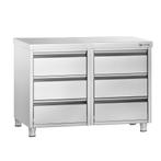 GGM Gastro | Ladekast PREMIUM met 6 laden - 1000x700mm |, Verzenden, Nieuw in verpakking, RVS Meubilair