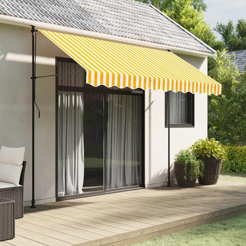 vidaXL Vervangingsdoek voor luifelrok gestreept 3 m geel en, Tuin en Terras, Zonneschermen, Nieuw, Verzenden