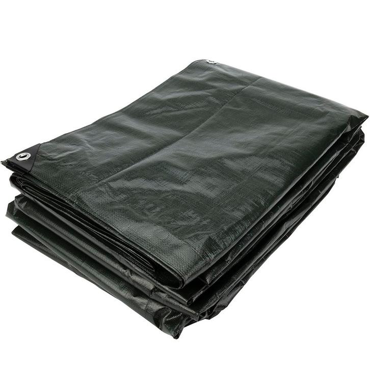 10x15 groen 100gr afdekzeil met zeilringen - bouwzeil, Doe-het-zelf en Verbouw, Zeil en Folie, Zeil, Nieuw, 15 m² of meer, Ophalen of Verzenden