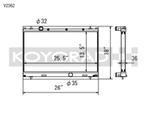Koyo 03-05 Dodge SRT-4 2.4L Turbo (MT) Radiator - V2362, Auto-onderdelen, Motor en Toebehoren, Ophalen of Verzenden, Nieuw