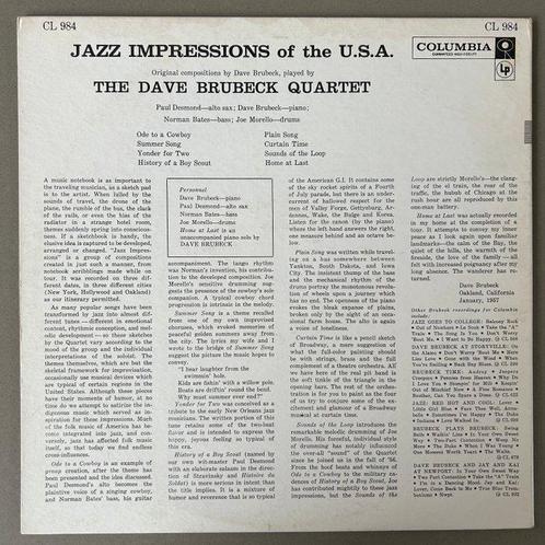 Dave Brubeck - Jazz Impressions Of The USA (1st mono!) -, Cd's en Dvd's, Vinyl Singles