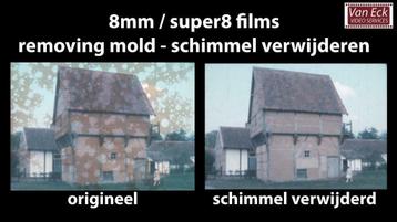 schimmels / vlekken verwijderen van super8 films