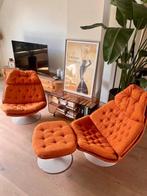 Artifort - Geoffrey D. Harcourt - Loungestoel met voetenbank