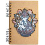 Notebook MDF 3d kaft A5 blanco - Ganesha NIEUW, Nieuw, Ophalen of Verzenden