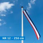 NR 12: Nederlandse wimpel 250 cm marineblauw met stokje., Nieuw