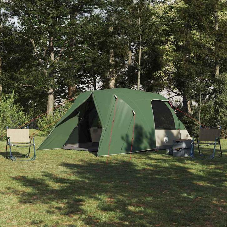 vidaXL Koepeltent met afneembare regenhoes Groen 455 x 252 x, Caravans en Kamperen, Tenten, Nieuw, Verzenden