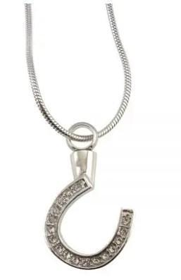 Dieren ashanger, assieraad hoef strass steentjes, Sieraden, Tassen en Uiterlijk, Kettinghangers, Met strass, Zilver, Kruis of Symbool
