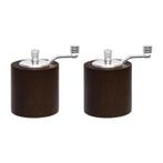 Olympia peper- en zoutmolen set donker hout 8,5cm, Verzenden, Nieuw